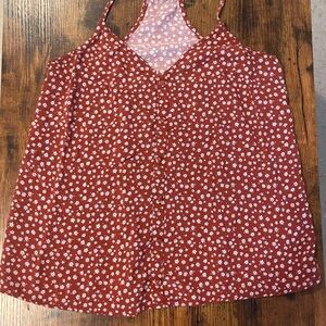 Floral Red Women's Top